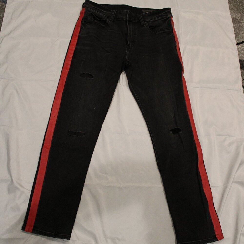 Express x Victor Oladipo Men's Slim Ripped Stretch Jeans 29 by 30